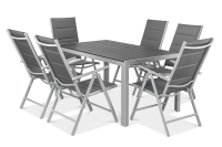 Set de grădină SYDNEY Argint / Gri închis