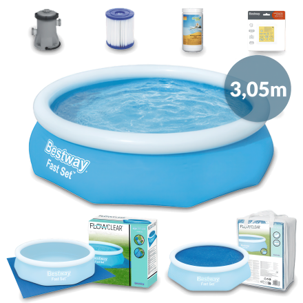 Set piscină SplashFusion, 7 elemente, 3.05mx76cm - BESTWAY