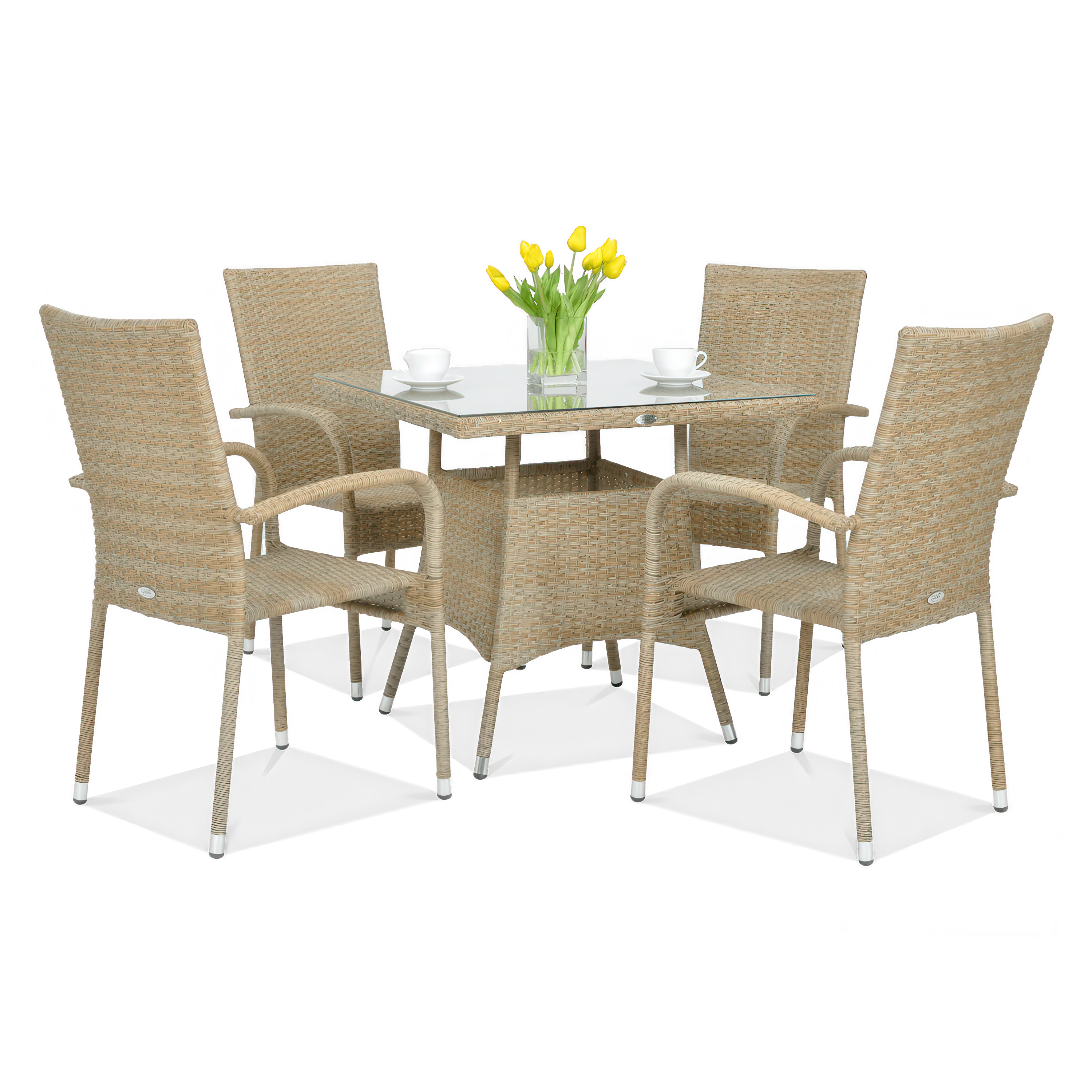 Zestaw ogrodowy technorattan FIESTA/LUGO 4+1 Beige