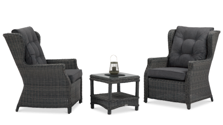 TRIVENTO DUO Set canapea gri închis